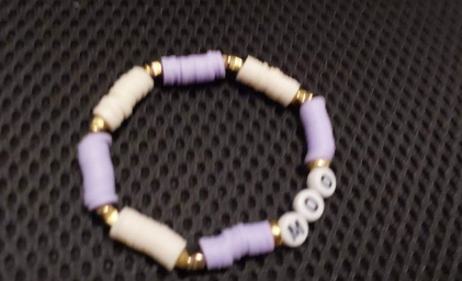 lavender cow bracelet